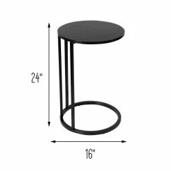 Wholesale 🔥 Honey Can Do Black Round C End Table 🌟 -Honey Can Do Sales Store D614088S 9