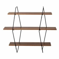 Buy 🛒 Honey Can Do 28" Three-Tier Decorative Metal & Wood Wall Shelves 🛒 -Honey Can Do Sales Store D614091S 6