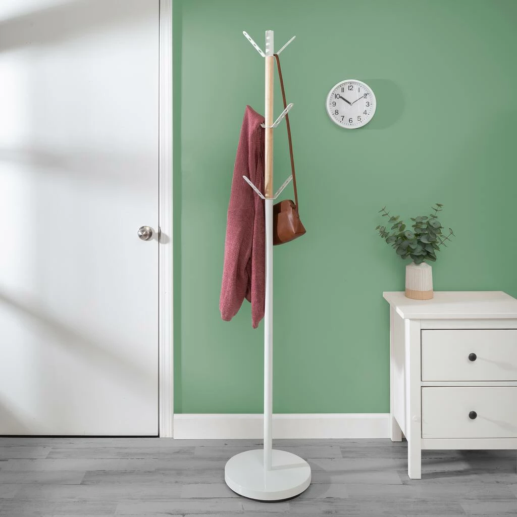 New ✔️ Honey Can Do 70" White Modern Standing 🧥 Coat Rack ✨ 4 New ✔️ Honey Can Do 70" White Modern Standing 🧥 Coat Rack ✨ - Image 2