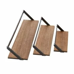 Best reviews of 🧨 Honey Can Do Floating Decorative Metal & Wood Wall Shelves, 3ct. 👏 -Honey Can Do Sales Store D614093S 12