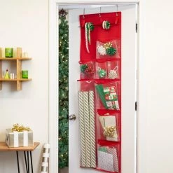 Coupon π Honey Can Do Red Over-the-Door Holiday Gift Wrap Organizer π