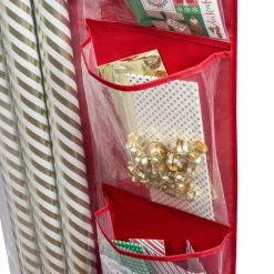 Coupon 🛒 Honey Can Do Red Over-the-Door Holiday Gift Wrap Organizer 🛒 -Honey Can Do Sales Store D614100S 5