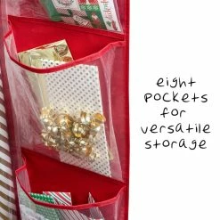 Coupon 🛒 Honey Can Do Red Over-the-Door Holiday Gift Wrap Organizer 🛒 -Honey Can Do Sales Store D614100S 8