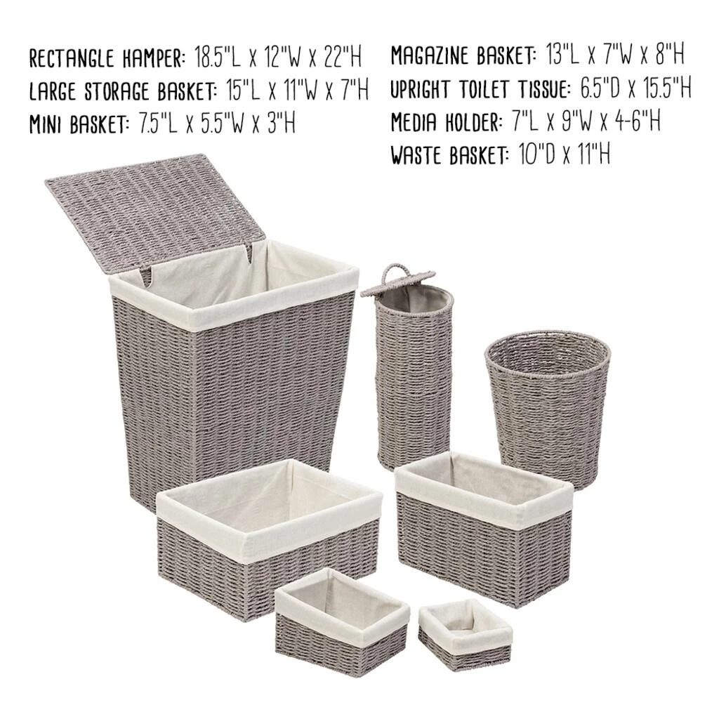 Top 10 π€© Honey Can Do Gray 7 Piece Twisted Paper Rope Woven Bathroom Storage Basket Set π 13 Top 10 π€© Honey Can Do Gray 7 Piece Twisted Paper Rope Woven Bathroom Storage Basket Set π - Image 11