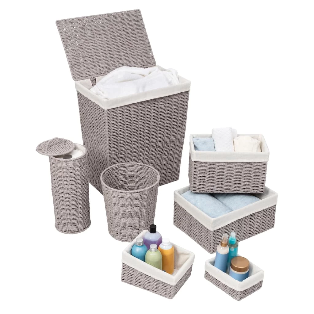 Top 10 π€© Honey Can Do Gray 7 Piece Twisted Paper Rope Woven Bathroom Storage Basket Set π 4 Top 10 π€© Honey Can Do Gray 7 Piece Twisted Paper Rope Woven Bathroom Storage Basket Set π - Image 2