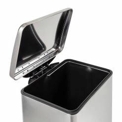 Brand new 👍 Honey Can Do Tall & Wide 58L Stainless Steel Step Trash Can with Lid 🤩 -Honey Can Do Sales Store D614112S 5
