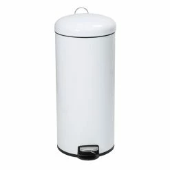 Best Sale π Honey Can Do White Retro Metal Kitchen Step Trash Can with Lid π 16 Best Sale π Honey Can Do White Retro Metal Kitchen Step Trash Can with Lid π -Honey Can Do Sales Store D614117S 6