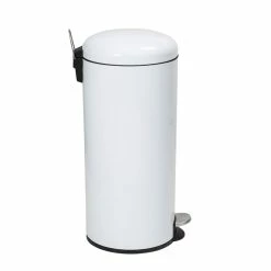 Best Sale π Honey Can Do White Retro Metal Kitchen Step Trash Can with Lid π 18 Best Sale π Honey Can Do White Retro Metal Kitchen Step Trash Can with Lid π -Honey Can Do Sales Store D614117S 8