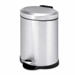 Flash Sale 🧨 Honey Can Do 5L Oval Stainless Steel Step Trash Can ⭐
