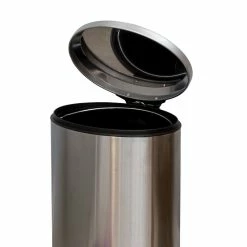 Flash Sale 🧨 Honey Can Do 5L Oval Stainless Steel Step Trash Can ⭐ -Honey Can Do Sales Store D614136S 3