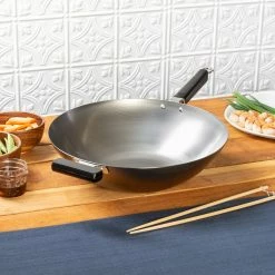 Cheapest β€οΈ Honey Can Do 14'' Joyce Chen Professional Series Carbon Steel Wok w/ Phenolic Handles β€οΈ
