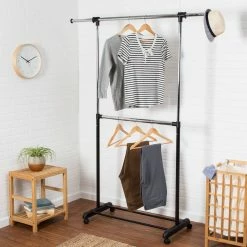 Top 10 😉 Honey Can Do Adjustable Rolling Metal Double Clothes Rack 😍 -Honey Can Do Sales Store D614142S 1