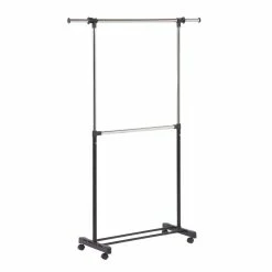 Top 10 😉 Honey Can Do Adjustable Rolling Metal Double Clothes Rack 😍