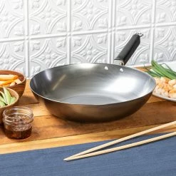 Cheap β Honey Can Do 12'' Joyce Chen Professional Series Carbon Steel Stir Fry Pan w/ Phenolic Handle π₯