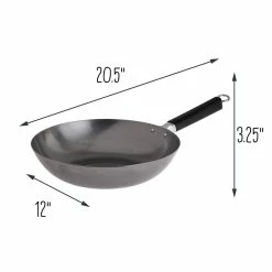 Cheap ⭐ Honey Can Do 12'' Joyce Chen Professional Series Carbon Steel Stir Fry Pan w/ Phenolic Handle 🔥 -Honey Can Do Sales Store D614143S 6