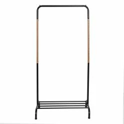 Wholesale ❤️ Honey Can Do Black Single Garment Rack with 👟 Shoe Shelf & Hanging Bar 🔥 -Honey Can Do Sales Store D614150S 10
