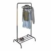 Wholesale ❤️ Honey Can Do Black Single Garment Rack with 👟 Shoe Shelf & Hanging Bar 🔥 -Honey Can Do Sales Store D614150S 2
