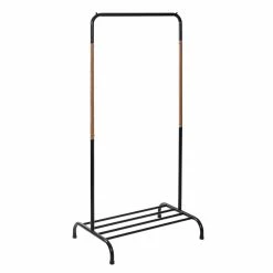Wholesale ❤️ Honey Can Do Black Single Garment Rack with 👟 Shoe Shelf & Hanging Bar 🔥 -Honey Can Do Sales Store D614150S 3
