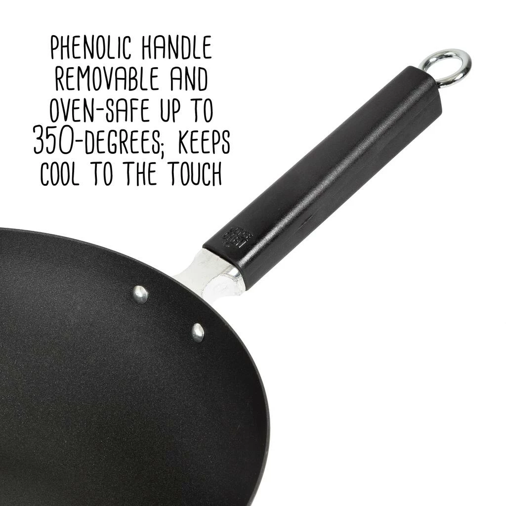 Discount β€οΈ Honey Can Do 12'' Joyce Chen Professional Series Carbon Steel Excalibur Nonstick Stir Fry Pan w/ Phenolic Handle π 9 Discount β€οΈ Honey Can Do 12'' Joyce Chen Professional Series Carbon Steel Excalibur Nonstick Stir Fry Pan w/ Phenolic Handle π - Image 7