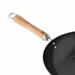 Coupon 😀 Honey Can Do 12'' Joyce Chen Classic Series Carbon Steel Nonstick Stir Fry Pan w/ Birch Handle 😍 -Honey Can Do Sales Store D614156S 3
