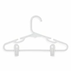 Cheapest 🎁 Honey Can Do White Kids Clothes Hangers with Clips, 18ct. 🔥