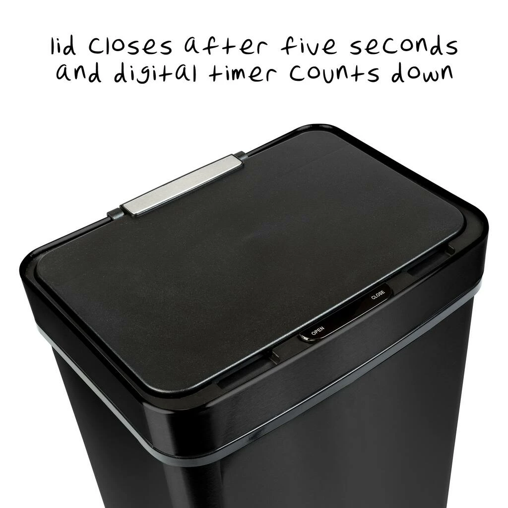 Discount β Honey Can Do 50L Black Stainless Steel Trash Can w/ Motion Sensor π 11 Discount β Honey Can Do 50L Black Stainless Steel Trash Can w/ Motion Sensor π - Image 9