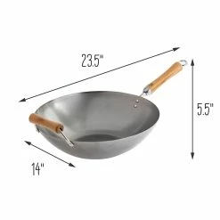 New β€οΈ Honey Can Do 14'' Joyce Chen Classic Series Carbon Steel Wok w/ Birch Handles π 16 New β€οΈ Honey Can Do 14'' Joyce Chen Classic Series Carbon Steel Wok w/ Birch Handles π -Honey Can Do Sales Store D614167S 6