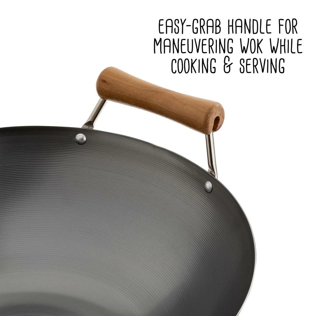 New β€οΈ Honey Can Do 14'' Joyce Chen Classic Series Carbon Steel Wok w/ Birch Handles π 9 New β€οΈ Honey Can Do 14'' Joyce Chen Classic Series Carbon Steel Wok w/ Birch Handles π - Image 7