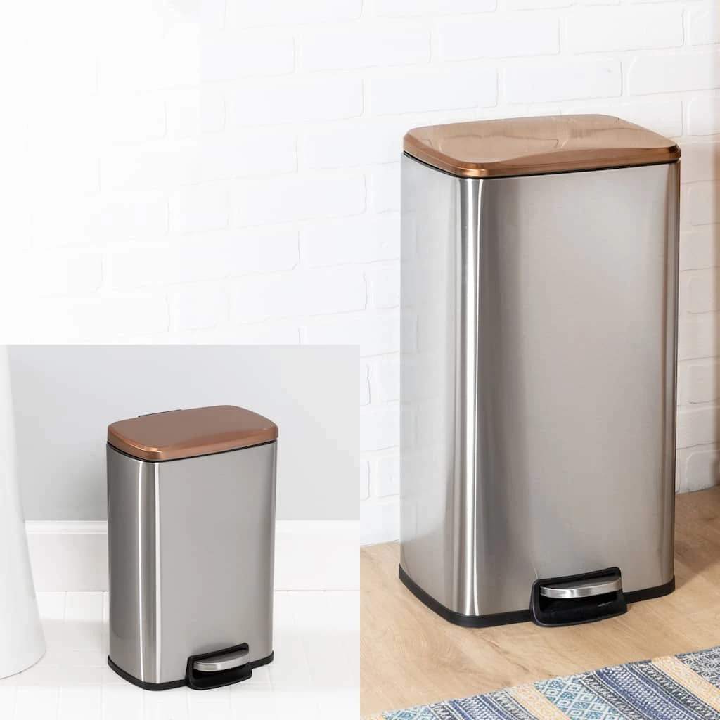 Best deal β¨ Honey Can Do Rose Gold Stainless Steel Step Trash Cans with Lid Set π― 4 Best deal β¨ Honey Can Do Rose Gold Stainless Steel Step Trash Cans with Lid Set π― - Image 2