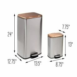 Best deal β¨ Honey Can Do Rose Gold Stainless Steel Step Trash Cans with Lid Set π― 25 Best deal β¨ Honey Can Do Rose Gold Stainless Steel Step Trash Cans with Lid Set π― -Honey Can Do Sales Store D614169S 12
