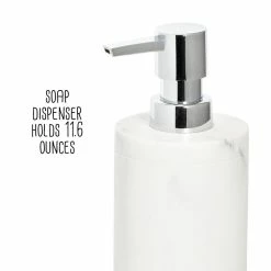 Budget 👍 Honey Can Do Off-White Marble Bath Accessory Set 🛒 -Honey Can Do Sales Store D614175S 5