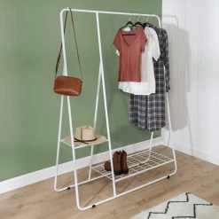 Best reviews of 🧨 Honey Can Do White Clothing Rack with Shelves and Hanging Bar ✨ -Honey Can Do Sales Store D614182S 1