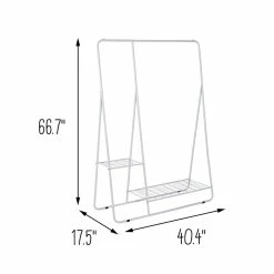 Best reviews of 🧨 Honey Can Do White Clothing Rack with Shelves and Hanging Bar ✨ -Honey Can Do Sales Store D614182S 11