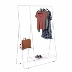 Best reviews of 🧨 Honey Can Do White Clothing Rack with Shelves and Hanging Bar ✨ -Honey Can Do Sales Store D614182S 2