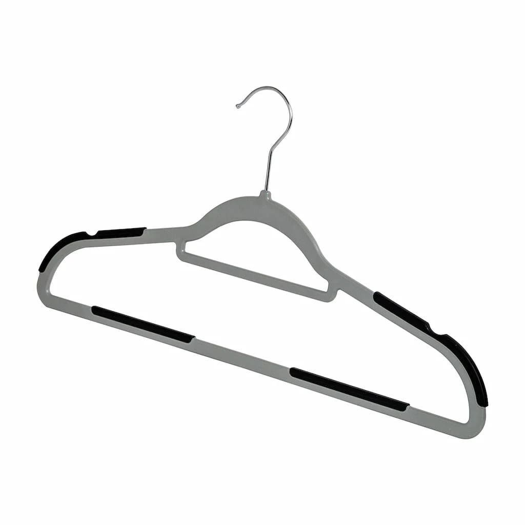 Flash Sale β Honey Can Do Gray & Black Anti-Slip Rubber Grip Plastic Hangers, 15ct. π 6 Flash Sale β Honey Can Do Gray & Black Anti-Slip Rubber Grip Plastic Hangers, 15ct. π - Image 4