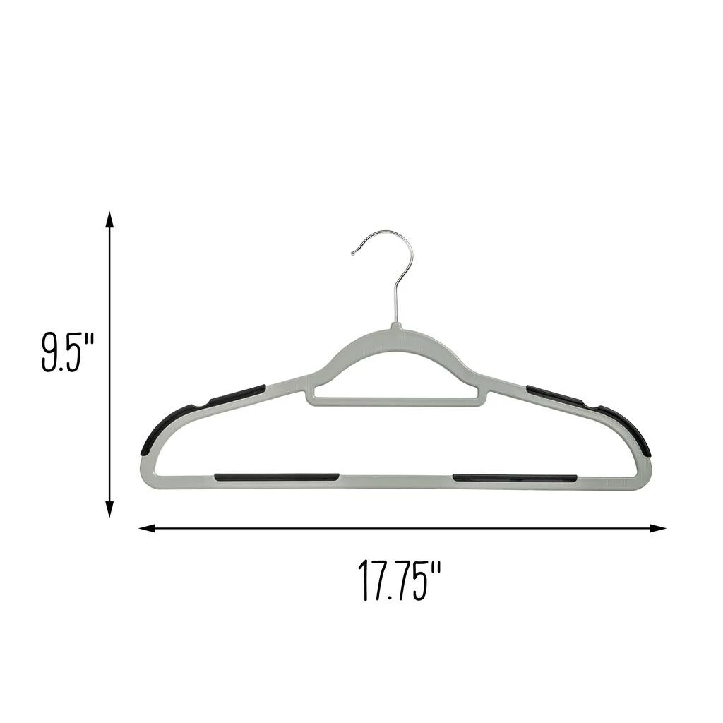 Flash Sale β Honey Can Do Gray & Black Anti-Slip Rubber Grip Plastic Hangers, 15ct. π 11 Flash Sale β Honey Can Do Gray & Black Anti-Slip Rubber Grip Plastic Hangers, 15ct. π - Image 9