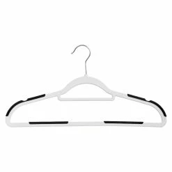Cheap ✨ Honey Can Do White/Black Rubber Grip Hangers, 60ct. 🥰