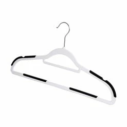 Cheap ✨ Honey Can Do White/Black Rubber Grip Hangers, 60ct. 🥰 -Honey Can Do Sales Store D614201S 5