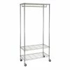 Wholesale ⭐ Honey Can Do Chrome 3-Shelf Deluxe Rolling Garment Rack 🎉 -Honey Can Do Sales Store D614206S 3