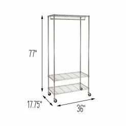 Wholesale β Honey Can Do Chrome 3-Shelf Deluxe Rolling Garment Rack π 9 Wholesale β Honey Can Do Chrome 3-Shelf Deluxe Rolling Garment Rack π -Honey Can Do Sales Store D614206S 4