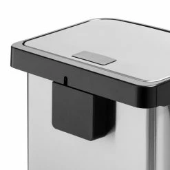 Budget 🎉 Honey Can Do 50L Large Stainless Steel Step Trash Can with Lid 🛒 -Honey Can Do Sales Store D614207S 5