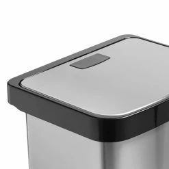 Budget 🎉 Honey Can Do 50L Large Stainless Steel Step Trash Can with Lid 🛒 -Honey Can Do Sales Store D614207S 7