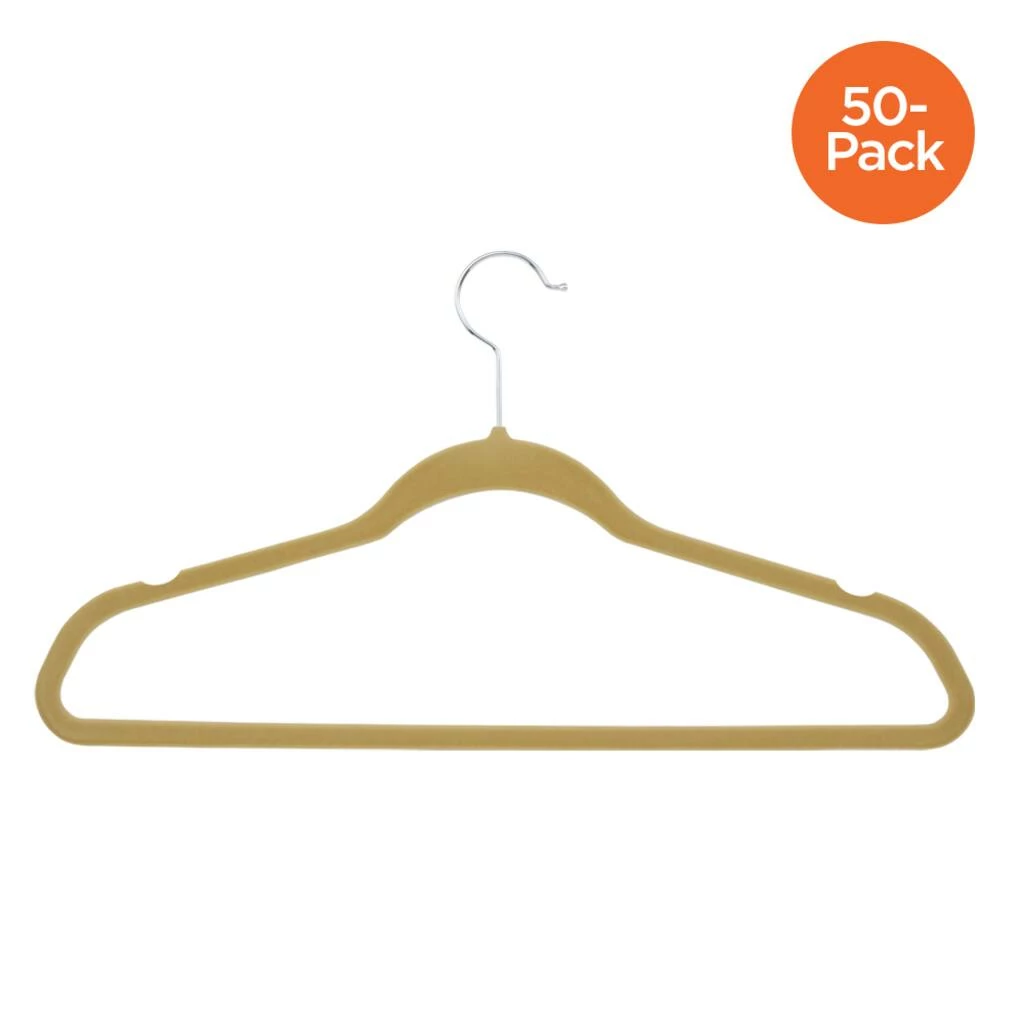 Budget ❤️ Honey Can Do Tan Flocked Suit Hanger, 50ct. ⌛ 5 Budget ❤️ Honey Can Do Tan Flocked Suit Hanger, 50ct. ⌛ - Image 3
