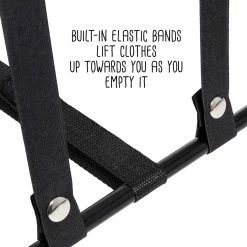 New ⌛ Honey Can Do Black/White Single Bounce Back Hamper with Wheels and Lid 🎉 -Honey Can Do Sales Store D614214S 16