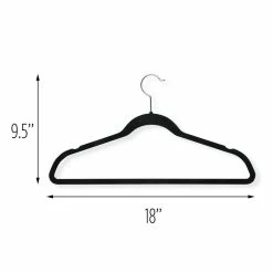 Cheapest 🥰 Honey Can Do Black Flocked Suit Hanger, 20ct. ❤️ -Honey Can Do Sales Store D614216S 4