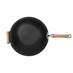 Outlet 🔥 Honey Can Do 14'' Joyce Chen Professional Series Cast Iron Wok w/ Maple Handle 😀 -Honey Can Do Sales Store D614223S 6