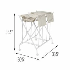 Discount π Honey Can Do White/Natural Double Bounce Back Hamper with Wheels and Lid β 30 Discount π Honey Can Do White/Natural Double Bounce Back Hamper with Wheels and Lid β -Honey Can Do Sales Store D614225S 13