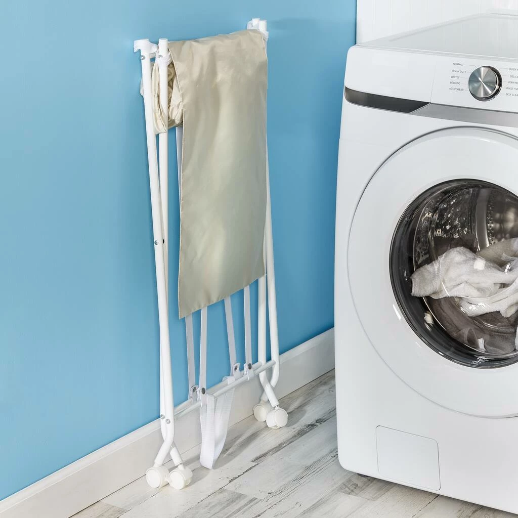 Deals ⭐ Honey Can Do White/Natural Single Bounce Back Hamper with Wheels and Lid ✨ 12 Deals ⭐ Honey Can Do White/Natural Single Bounce Back Hamper with Wheels and Lid ✨ - Image 10