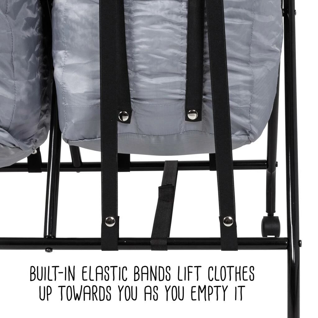 Wholesale π€© Honey Can Do Black/Gray Double Bounce Back Hamper with Wheels and Lid π 17 Wholesale π€© Honey Can Do Black/Gray Double Bounce Back Hamper with Wheels and Lid π - Image 15