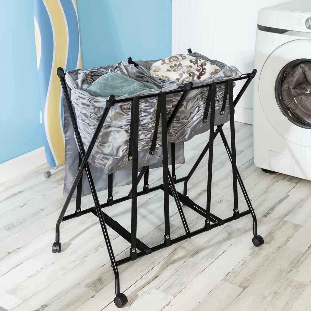 Wholesale π€© Honey Can Do Black/Gray Double Bounce Back Hamper with Wheels and Lid π 6 Wholesale π€© Honey Can Do Black/Gray Double Bounce Back Hamper with Wheels and Lid π - Image 4